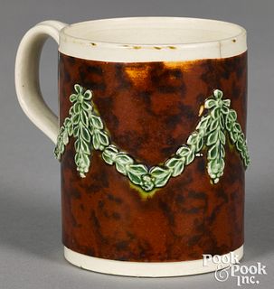 Mocha child's mug, with mottled brown glaze