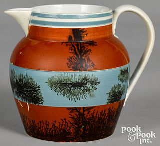 Mocha pitcher, with seaweed decoration
