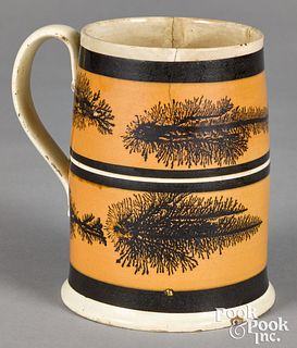 Mocha mug, with seaweed decoration