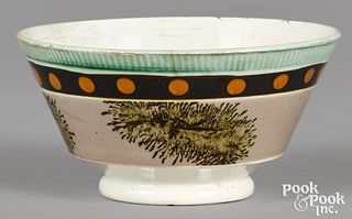 Mocha bowl, with seaweed and dot decoration