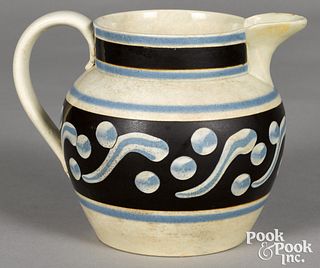 Mocha pitcher, with cats-eye decoration