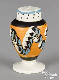 Mocha pepper pot, with earthworm decoration