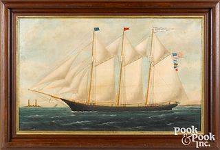 William Pierce Stubbs oil on canvas ship portrait