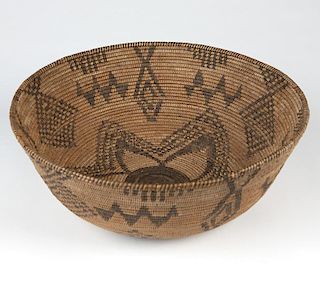 A large Apache basketry bowl