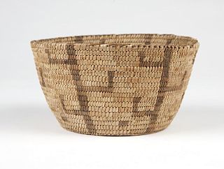 A coiled Papago pictorial basket