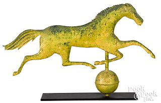 Swell bodied running horse weathervane, 19th c.