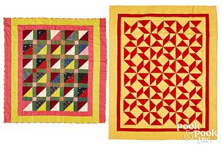 Two pieced youth quilts, late 19th c.