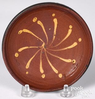 Pennsylvania or Maryland miniature redware plate