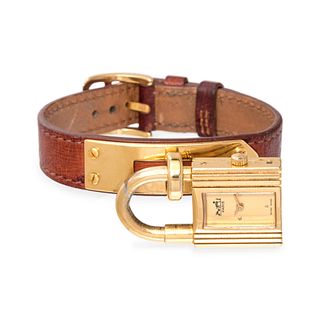 HERMES, GOLD-PLATED 'KELLY' WRISTWATCH