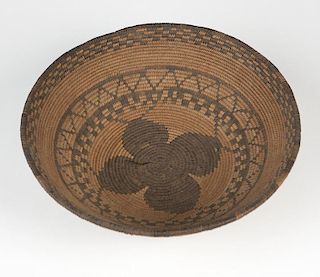 An Apache coiled basketry bowl