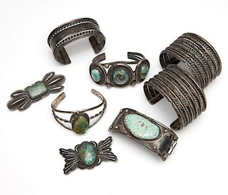 A collection of Native American jewelry