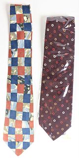 (2) Vintage Fendi Silk Ties