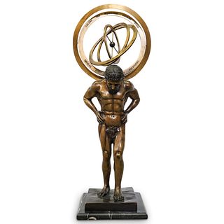 Atlas Armillary Sphere Bronze Sculpture