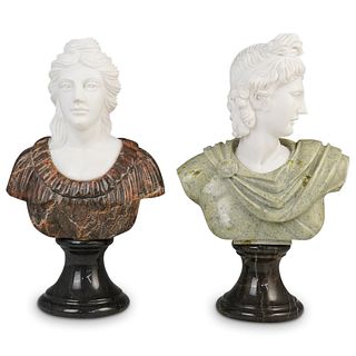 Pair Of Greco Roman Marble Busts