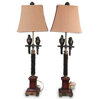 Possibly Maitland Smith Parrot Lamps