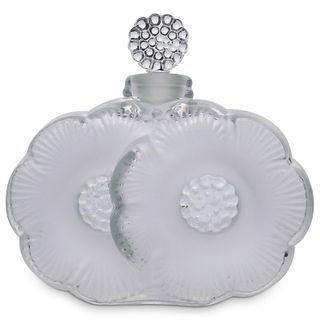 Lalique Crystal "Deux Fleurs" Perfume Bottle
