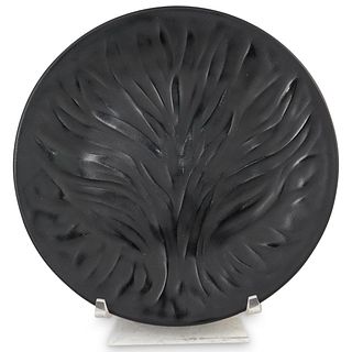 Lalique "Algues" Black Crystal Dessert Plate