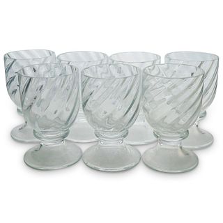 (7 Pc) Murano Glass Goblet Set