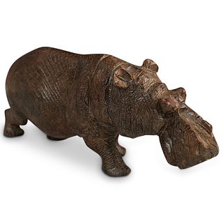 Stone Carved Hippo Figurine