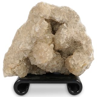 Crystal Quartz Geode with Stand