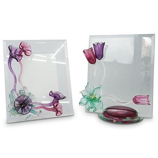(2Pc) Murano Glass Picture Frames