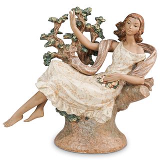 Large Lladro "Reclining Young Girl" Figurine