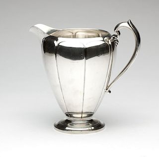 A sterling silver ''Londonderry'' water pitcher