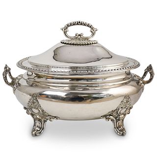 "S.B." Ornate Silver Plated Tureen