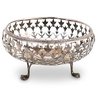 Reticulated Sterling Footed Bowl
