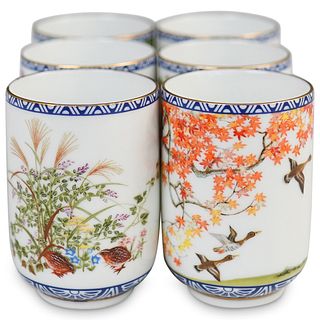 (6 Pc) Japanese Porcelain Sake Cups