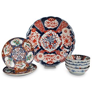 (7 Pc) Imari Porcelain Plates and Bowls