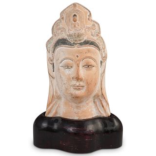 Terracotta Buddha Head Bust