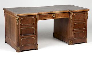 A French gilt bronze-mounted & marquetry desk