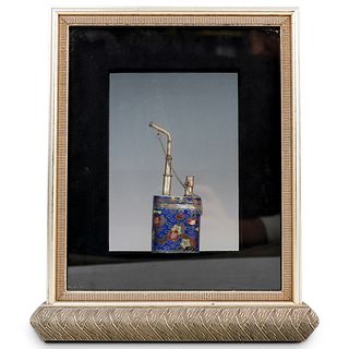 Chinese Cloisonne Framed Opium Pipe