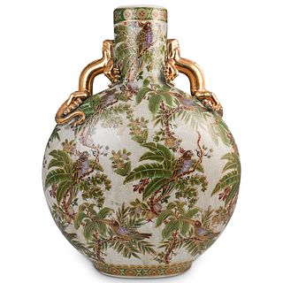Large Chinese Vase with Dragon Handles