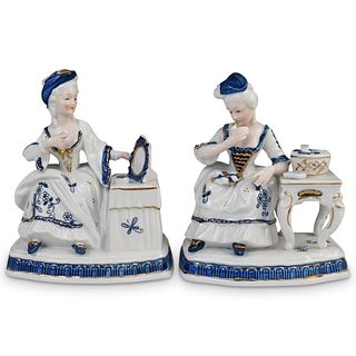 (2 Pc) KPM Porcelain Figurine Set