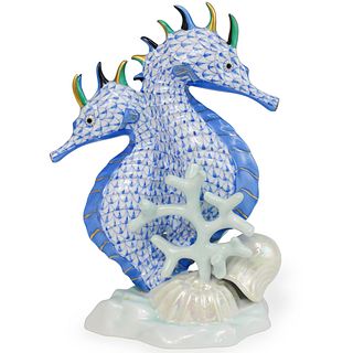 Herend Porcelain Double Seahorse Figurine