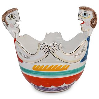 DeSimone Hand Painted Ceramic Bowl