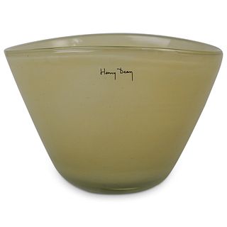 Henry Dean Art Glass Vase Bowl