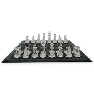 Harbour League Checkmate Glass Chess Set