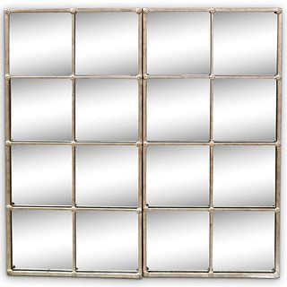 (2 Pc) Ballard Designs Eight Panel Mirrors