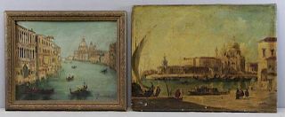 Two 19th C. Oil on Canvas. Venetian Scenes.