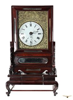 Rare Chinese Rosewood Qing Dynasty Clock