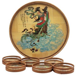 Beautiful Japanese Tray with Coasters