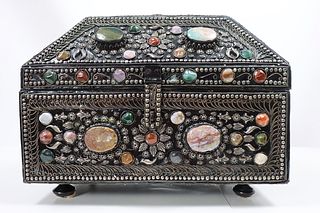 Bejeweled Decorative Box w/ Stones