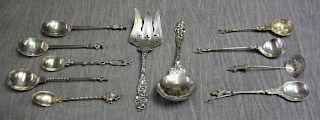 STERLING. Miscellaneous Silver Flatware Grouping.