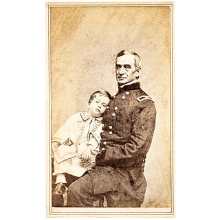c. 1863 Union General ROBERT ANDERSON Civil War CDV Photo Inscribed + Signed 
