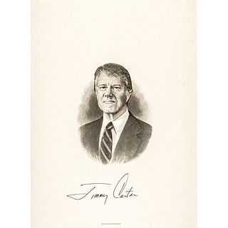 Gorgeous JIMMY CARTER Presidential Engraving Signed