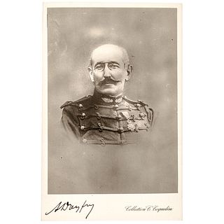 Rare ALFRED DREYFUS Signed Real Photo Postcard of the French Dreyfus<br><br>Affair Scandal