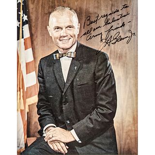 JOHN H GLENN Color Photograph Inscribed + Signed Astronaut and American Hero